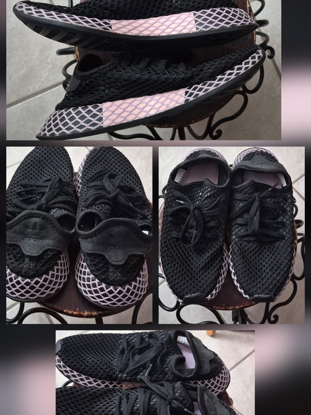 Adidas Deerupt women's size 6.5 black running sneakers